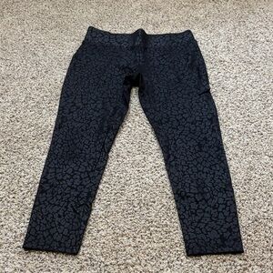 LOFT Outlet Black and Gray cheetah-Print ankle Leggings